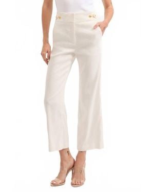 Veronica Beard Aubrie Linen Pant - White