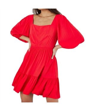 Apricot Rosalee Dress - Red