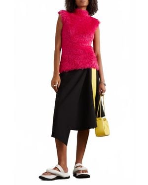 Gauchère Faux Fur Tank - Red