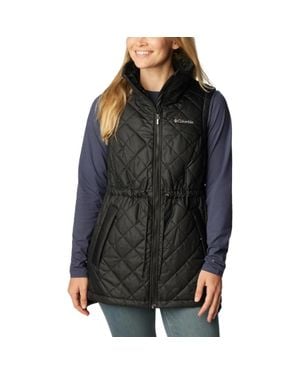 Columbia Copper Crest Vest Quilted Fleece Lined Full Zip Kfc545 - Black