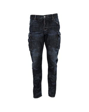 DSquared² Camo Cargo Jeans - Blue