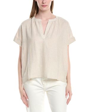 Splendid Tina Linen-Blend Blouse - White