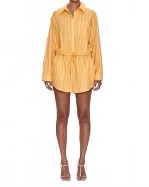 Pistola Amelie Cotton Poplin Romper - Yellow