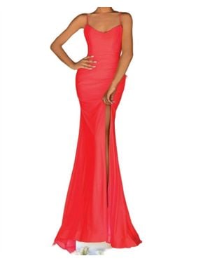Clarisse Evening Maxi Gown - Red