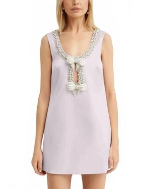 SOFIA The Label Bow & Tell Mini Dress - Purple