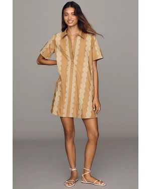 Maeve Pollie Swing Tunic Mini Dress - Brown