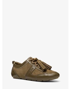 Michael Kors Keely Tassel Suede Sneaker - Brown