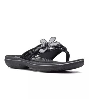 Clarks Cloudsteppers By Brinkley Flora Sandals Flip Flop Zap1572 - Blue