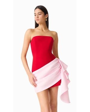 Elliatt June Strapless Mini Dress - Red