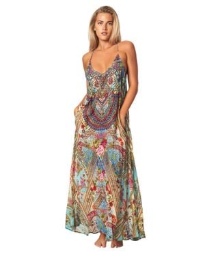 La Moda Clothing Power T-Back Maxi Dress - Multicolor