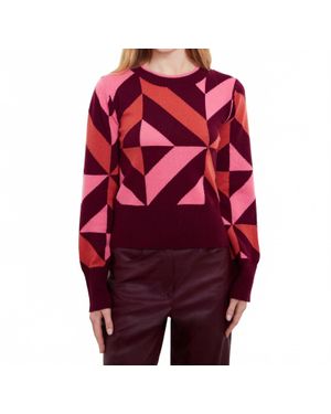 Isla Gabby Geo Crew Top - Red