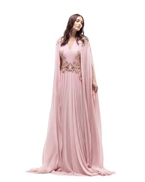 Saiid Kobeisy Flowy Embroidered Dress - Pink