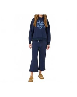 Kerri Rosenthal Boyfriend Logo Hoodie - Blue