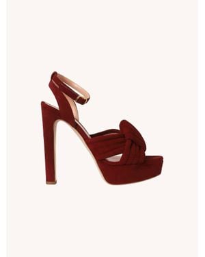 Rupert Sanderson Hellcat Suede Platform - Red