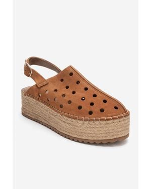 Forever & Always Shoes Fraga Leather Wedge Sandal - Brown