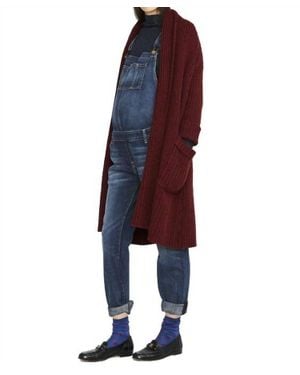 HATCH Chunky Wool Cardigan - Red