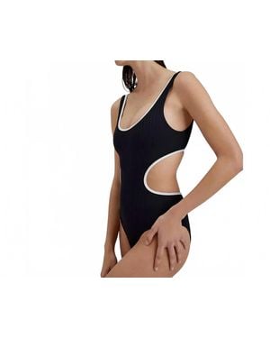 Solid & Striped Sarah Ribbed One Piece - Blue