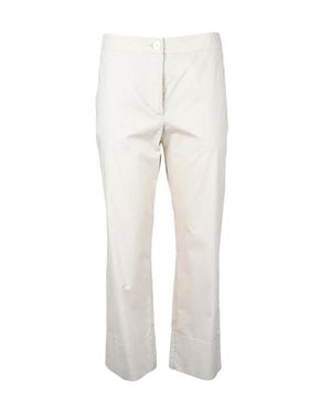 Collection Privée Cropped Pants With Straight Leg - White