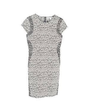 Diane von Furstenberg Snake Wave Sheath Mini Dress - Gray