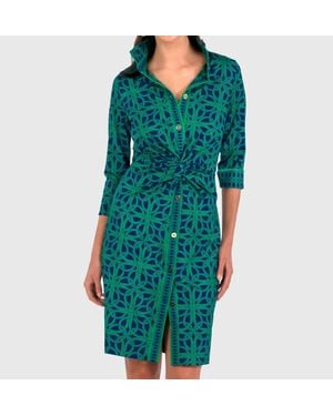 Gretchen Scott Twist & Shout Mini Dress - Blue