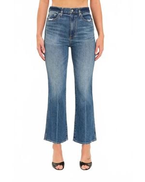 DAZE Soho High Rise Ankle Flare - Blue