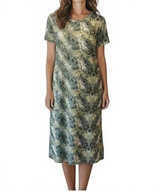 Calypso St. Barth Jenneke Palm Leaf Shift Dress - Green