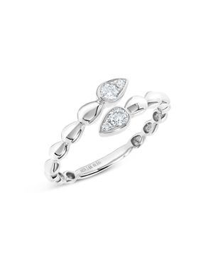 H.J. Namdar H. J. Namdar 0.16 Ct Tw Round Diamond Scale Twist Snake Ring 14K Natural Diamonds - White