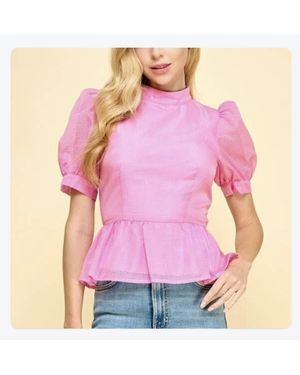 TCEC Poplin Top - Pink