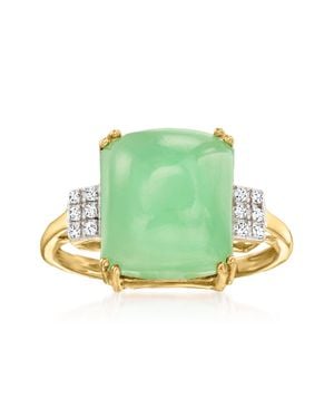 Canaria Fine Jewelry Canaria Jade Ring With Diamonds - Green