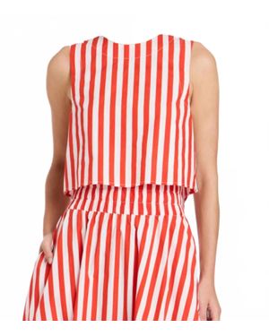 Livro Sleeveless Crop Top - Red