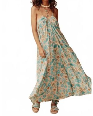 Spell Goldie Strappy Maxi Dress - Green