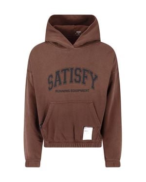 Satisfy Graphic Pullover Hoodie - Brown