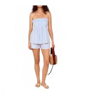 MINKPINK Ines Strapless Top - Blue