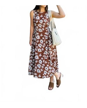 Thml Sleeveless Flower Puffy Dress - White