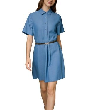 BRC By BURRYCO Short Sleeve Shirt Dress - Blue