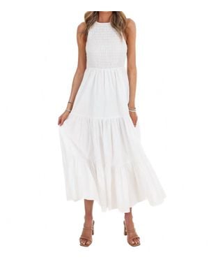 Klesis Basic Beauty Tiered Midi Dress - White