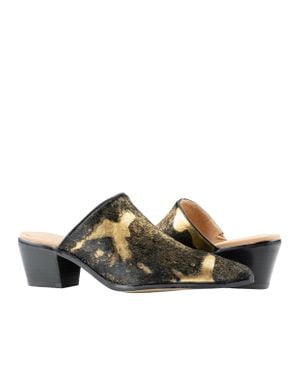 Chocolat Blu Clint Calf Hair Mule - Black