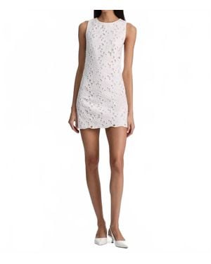 Alice + Olivia Clyde Mini Shift Dress - White