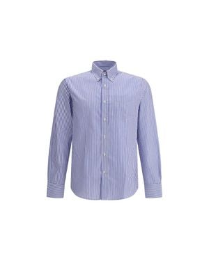 Deperlu Cotton Pattern Shirt - Blue