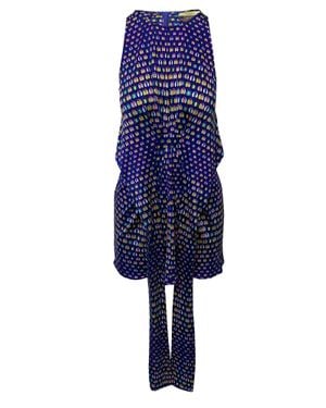Issa London Printed Wrap Dress - Blue