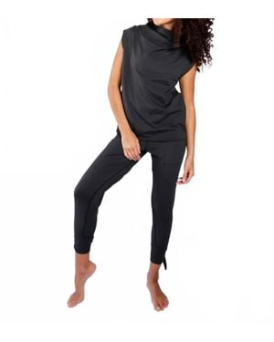 Yoga Democracy Goddess Cowl Tank - Blue