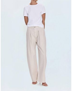 Pistola Eden Pleated Barrel Trouser - White