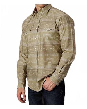 Roper West Made Firebird Snap Shirt - Gray