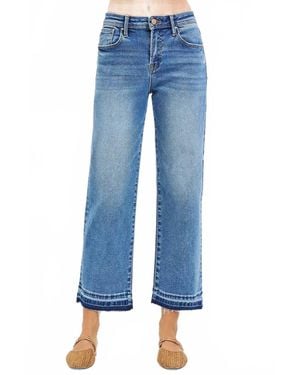 Risen Full Size Slouchy Cropped Boyfriend Jeans - Blue