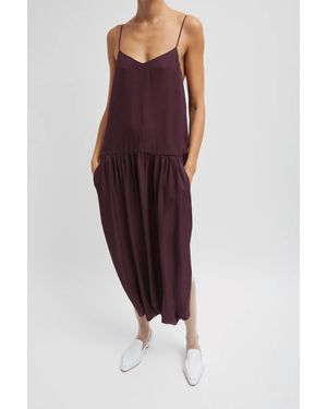 Tibi Spring Acetate Strappy Jalouise Dress - Purple