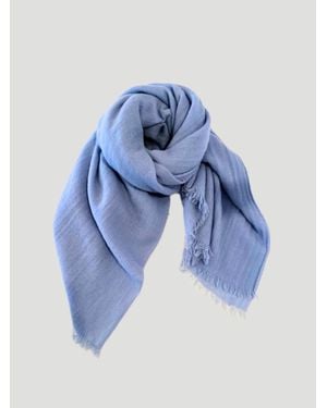 Destin Cassia Quadra Cashmere Scarf - Blue
