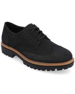 Journee Collection Apos;S Claudiya Medium And Wide Width Oxford - Black