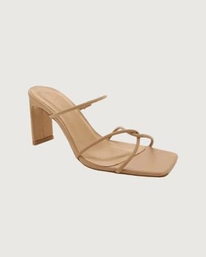 Billini Kilani Block Heeled Mules - Natural