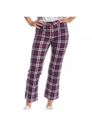 OAT New York Cropped Plaid Pants - Purple