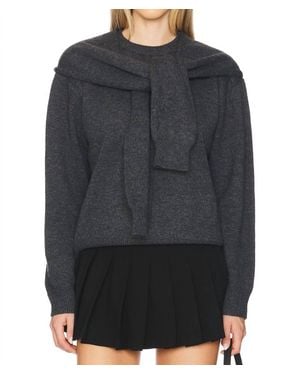 Astr Delrin Double Layered Sweater - Black